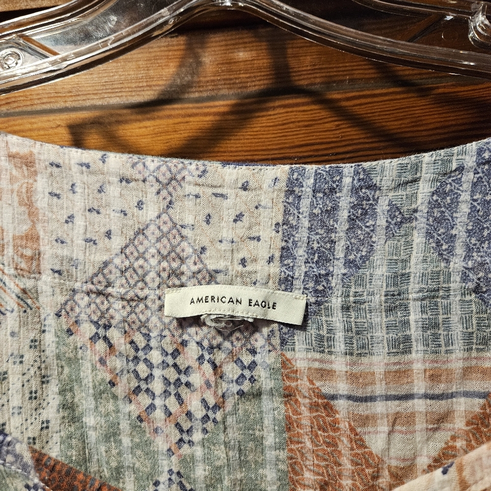 American Eagle Cottagecore Quilt Patterned Women'… - image 2